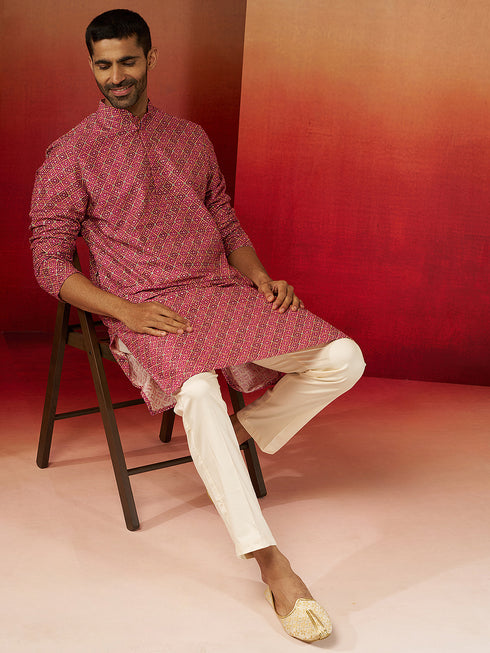 Men's Falsa Digital Print Kurta with Pyjama